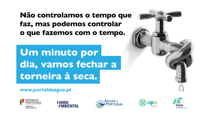 Um minuto por dia, vamos fechar a torneira à seca
